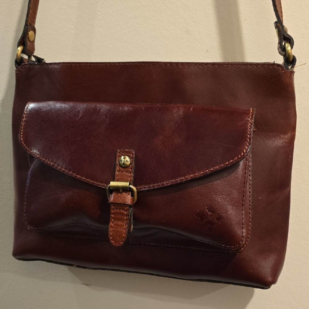 Patricia Nash Avelleno Brown Leather Crossbody Bag